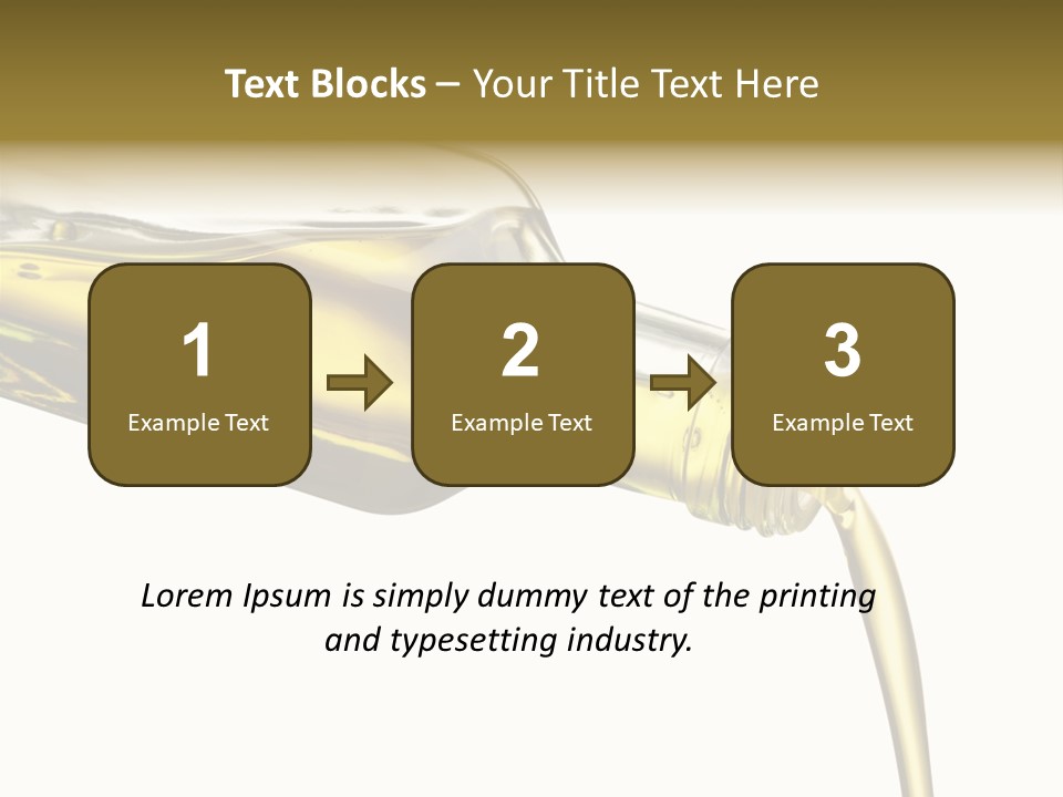 Pouring Olive Oil Isolated PowerPoint Template