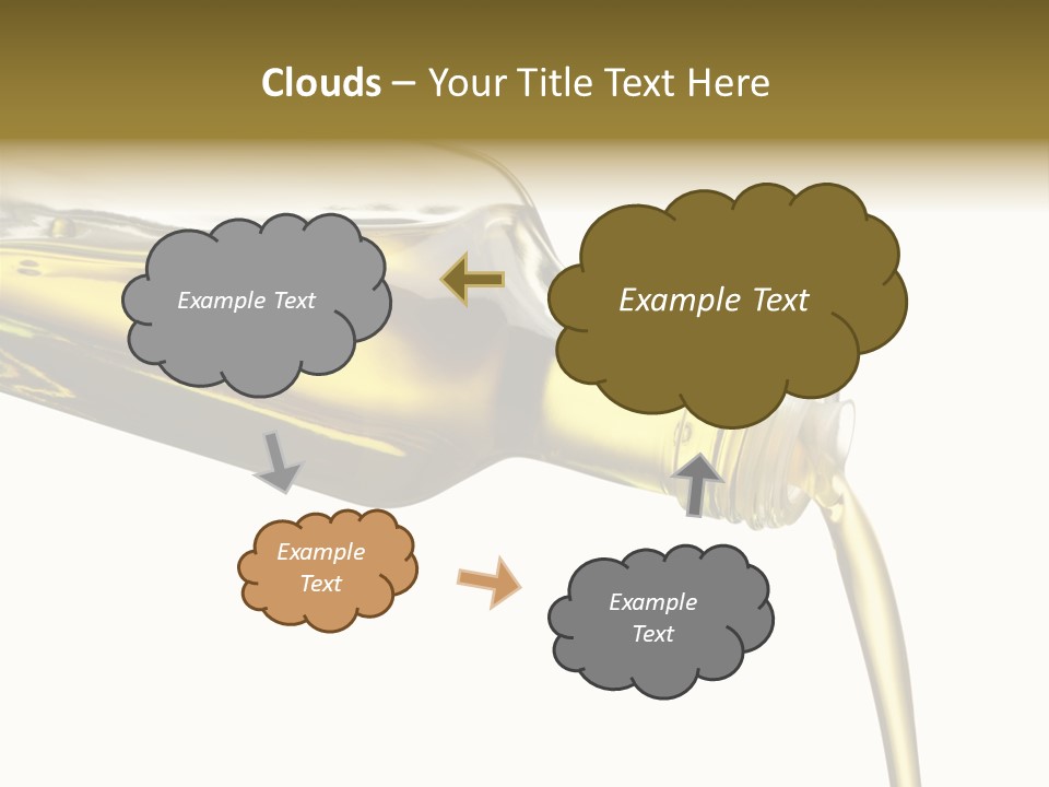 Pouring Olive Oil Isolated PowerPoint Template