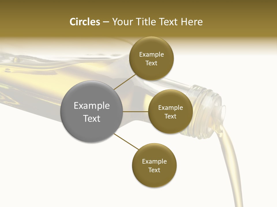 Pouring Olive Oil Isolated PowerPoint Template