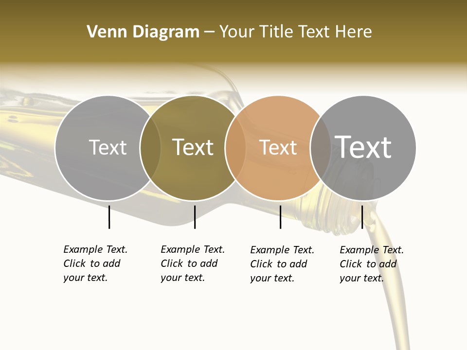 Pouring Olive Oil Isolated PowerPoint Template