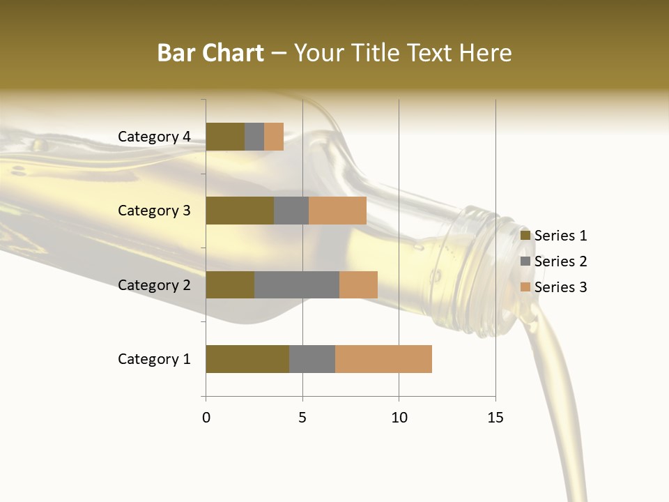 Pouring Olive Oil Isolated PowerPoint Template
