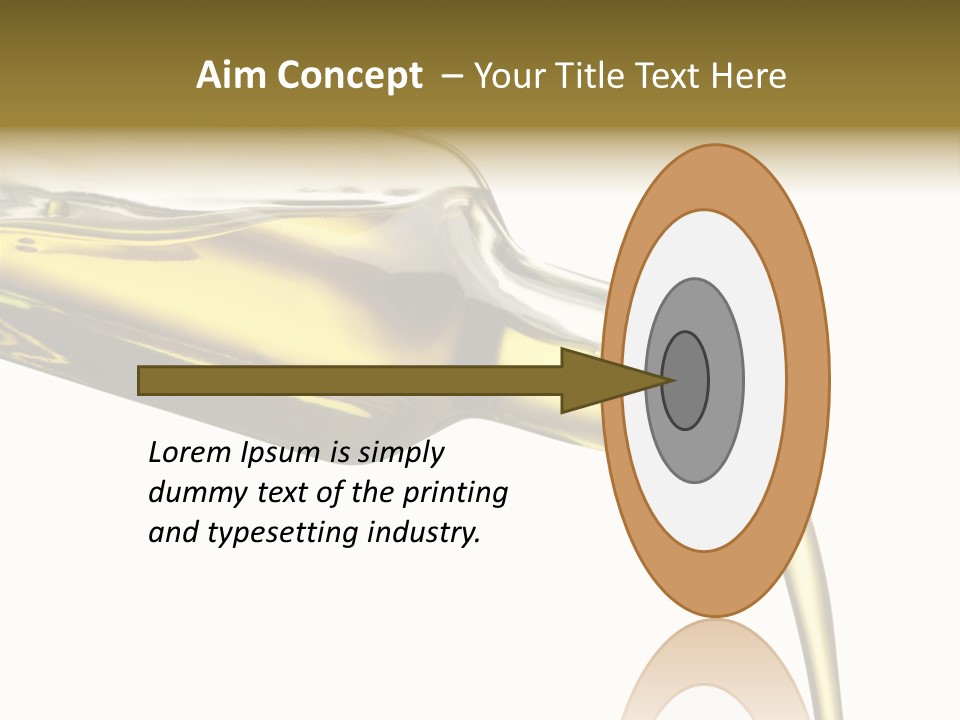 Pouring Olive Oil Isolated PowerPoint Template