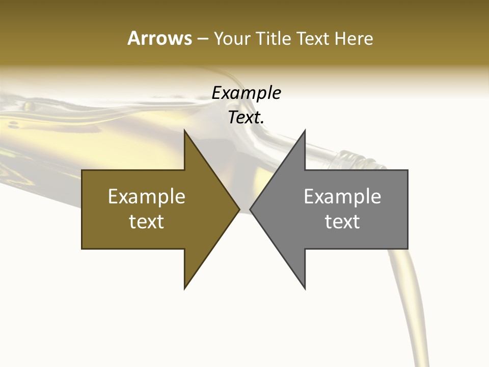 Pouring Olive Oil Isolated PowerPoint Template