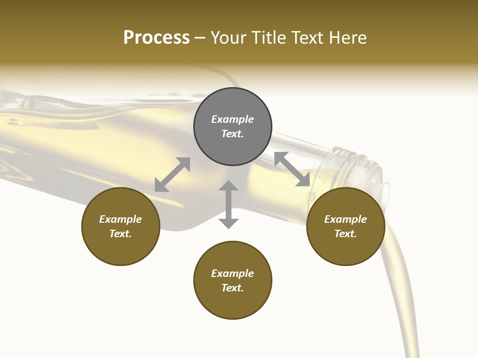 Pouring Olive Oil Isolated PowerPoint Template