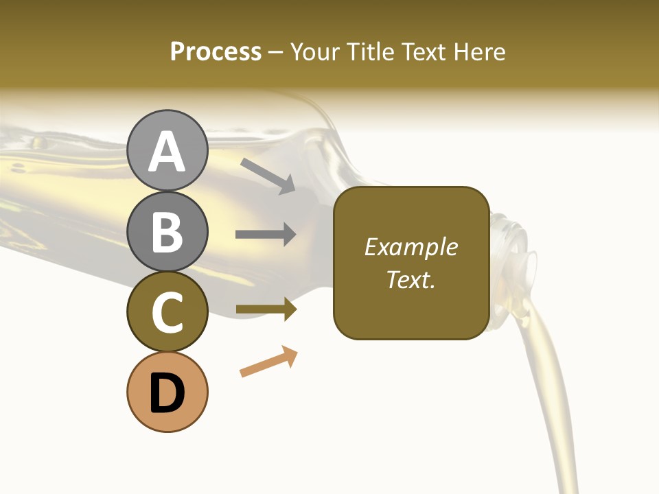 Pouring Olive Oil Isolated PowerPoint Template