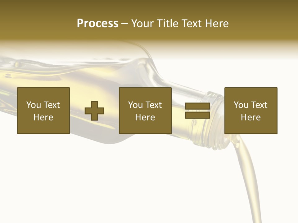 Pouring Olive Oil Isolated PowerPoint Template