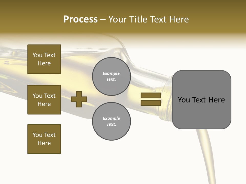 Pouring Olive Oil Isolated PowerPoint Template