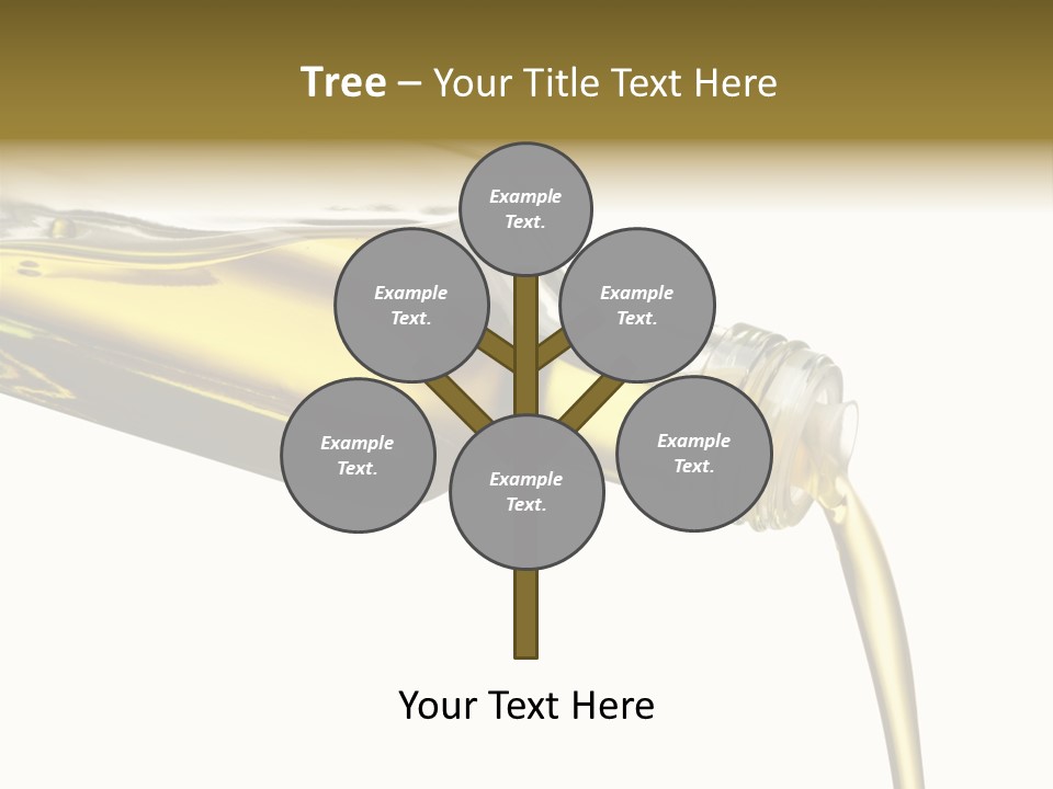 Pouring Olive Oil Isolated PowerPoint Template