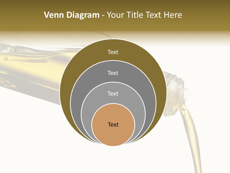 Pouring Olive Oil Isolated PowerPoint Template
