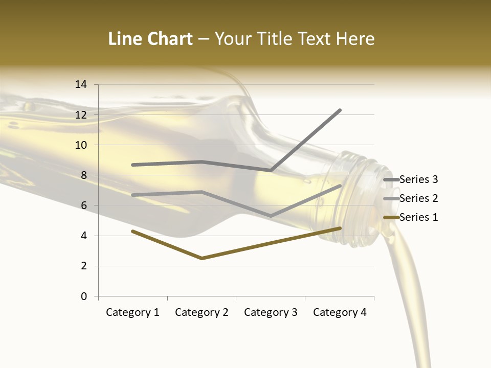 Pouring Olive Oil Isolated PowerPoint Template