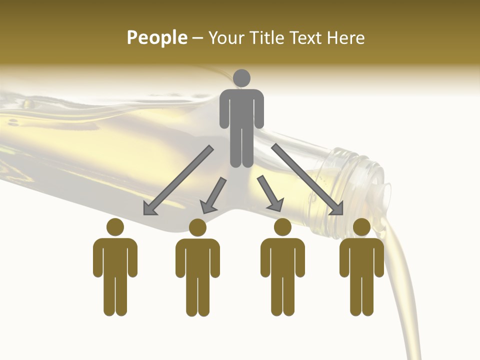 Pouring Olive Oil Isolated PowerPoint Template
