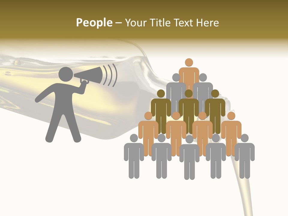 Pouring Olive Oil Isolated PowerPoint Template
