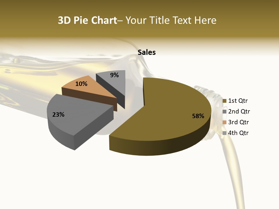 Pouring Olive Oil Isolated PowerPoint Template