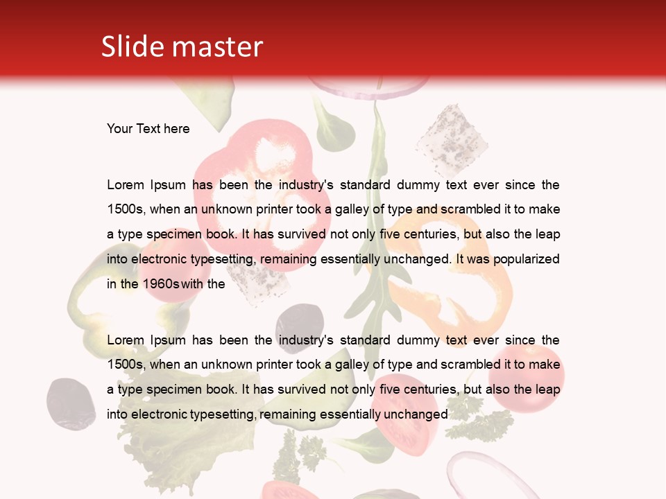 Healthy Fresh Menu PowerPoint Template