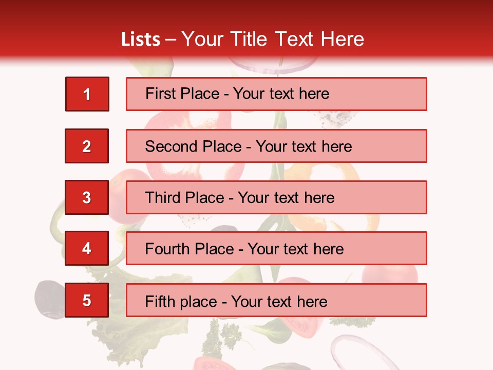 Healthy Fresh Menu PowerPoint Template