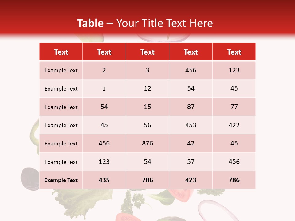 Healthy Fresh Menu PowerPoint Template