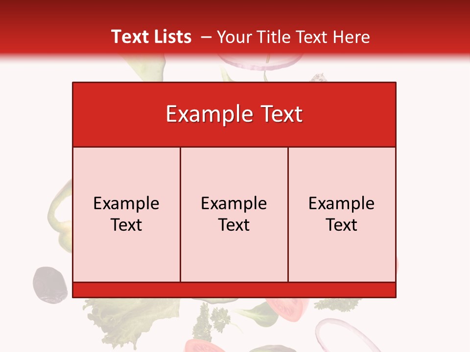 Healthy Fresh Menu PowerPoint Template