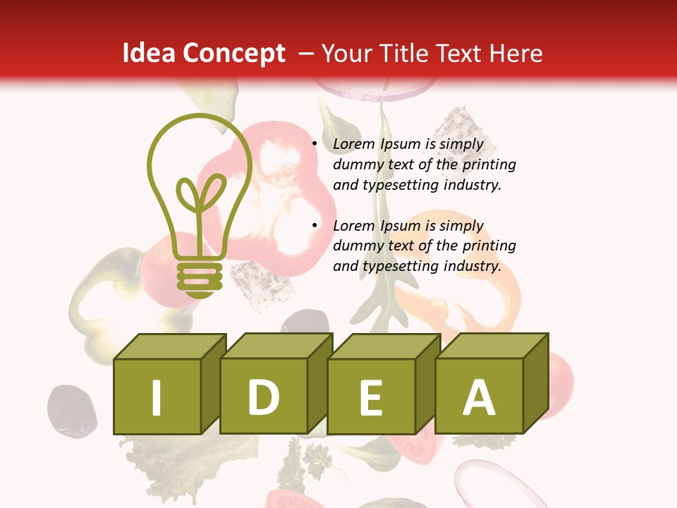 Healthy Fresh Menu PowerPoint Template