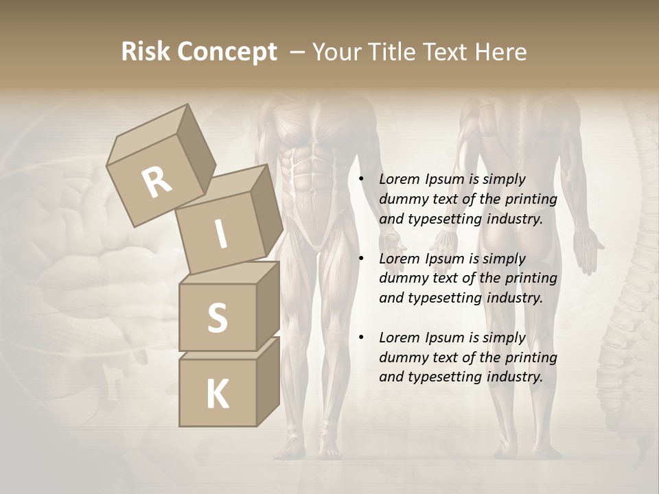 Stomach Injury Posture PowerPoint Template