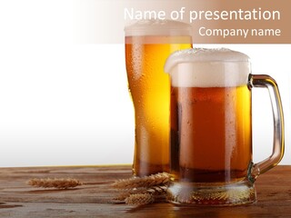 Cold Pub Pint PowerPoint Template