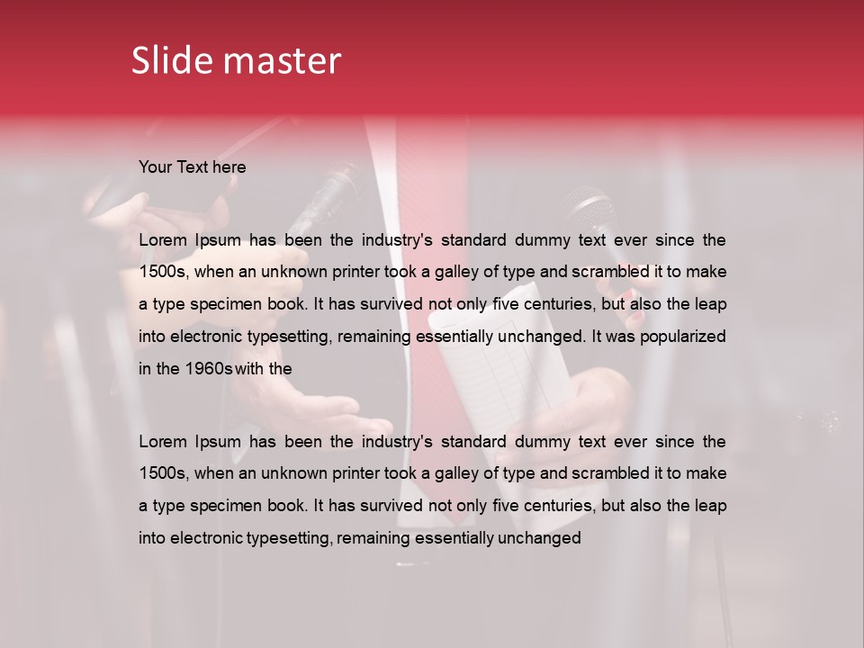 Transmission Corporate Hand PowerPoint Template