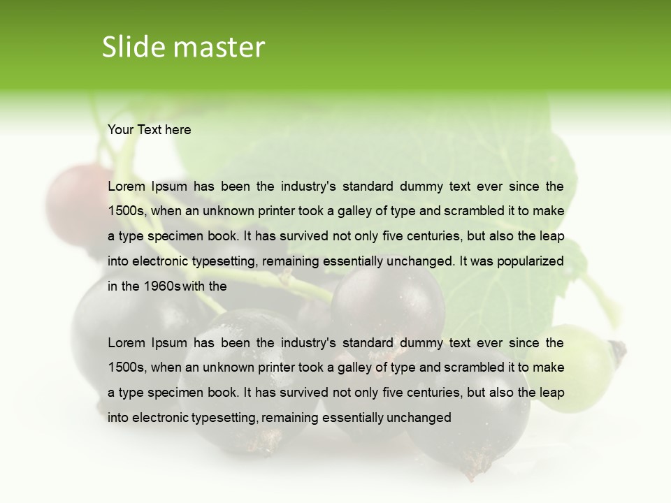 Vitamin Natural Food PowerPoint Template