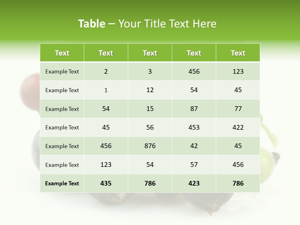 Vitamin Natural Food PowerPoint Template