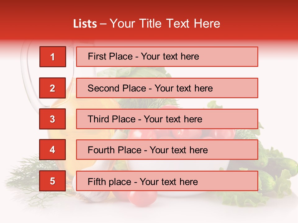 Nutrition Salad Fruit PowerPoint Template