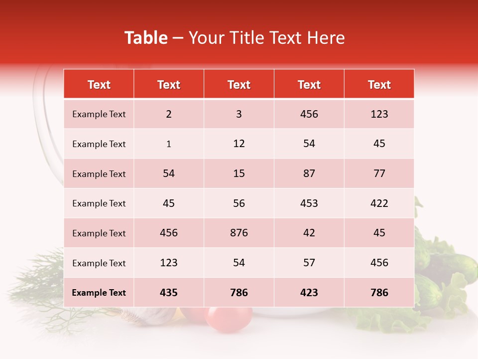 Nutrition Salad Fruit PowerPoint Template