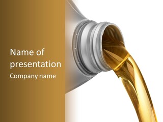 Lubricant Liquid Close Up PowerPoint Template