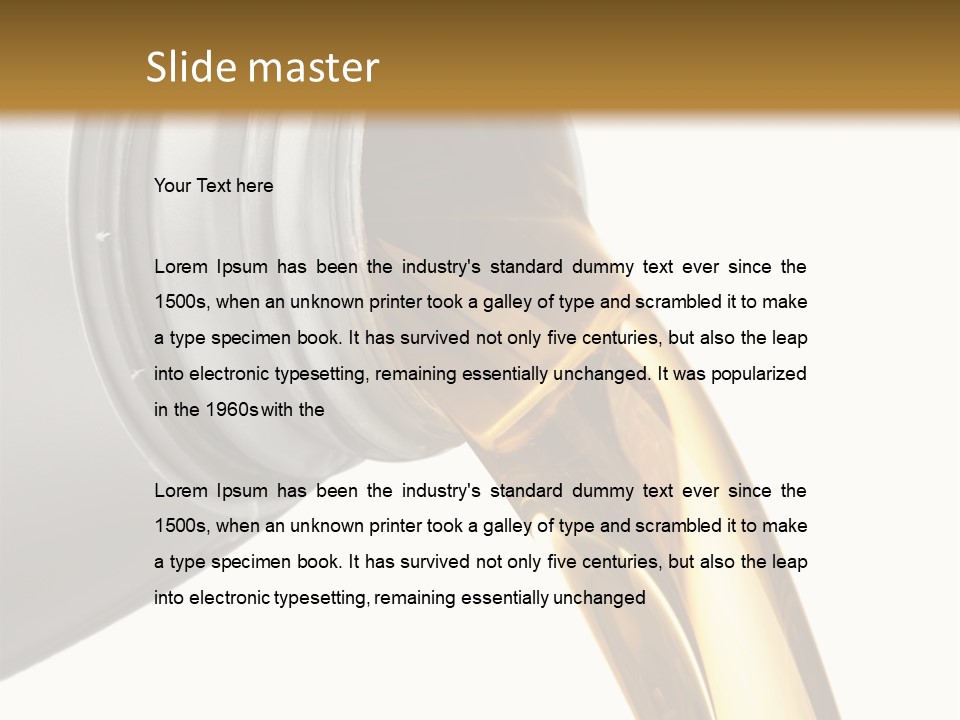 Lubricant Liquid Close Up PowerPoint Template