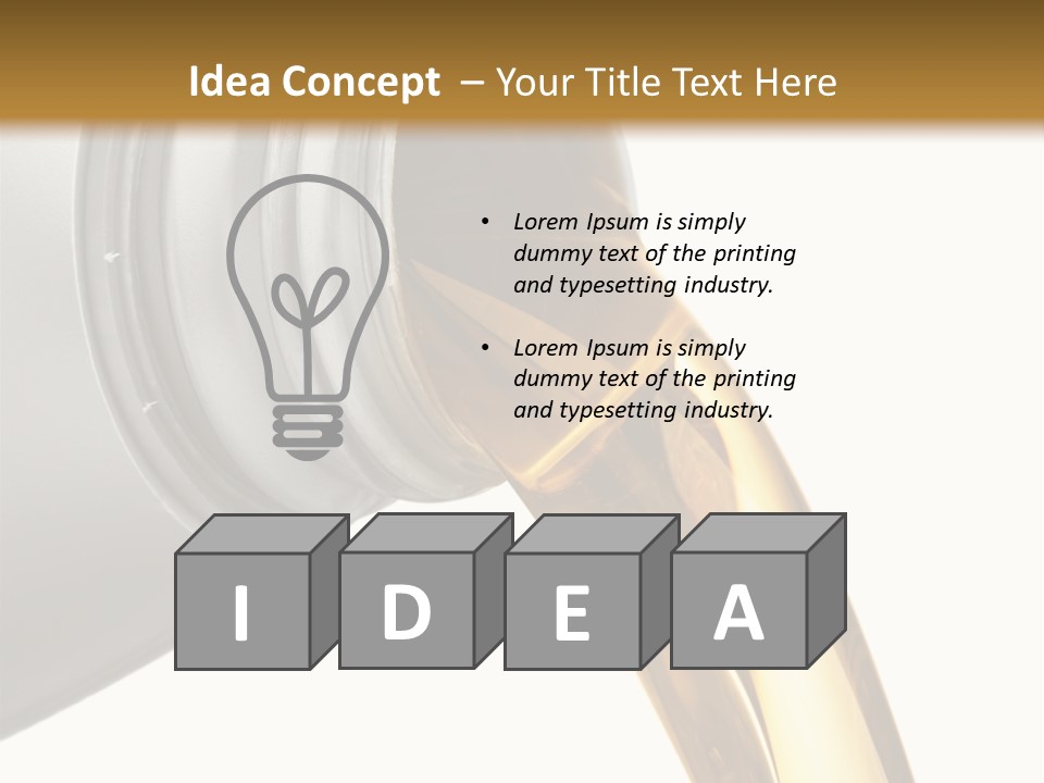 Lubricant Liquid Close Up PowerPoint Template