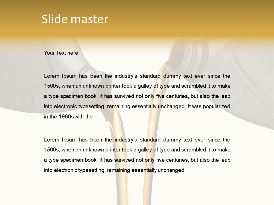 Pouring Isolated Liquid PowerPoint Template