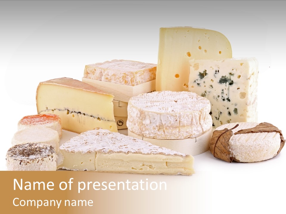 Studio Camembert Dairy Product PowerPoint Template