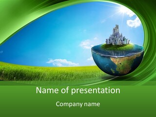 Cloud Wind Leaf PowerPoint Template