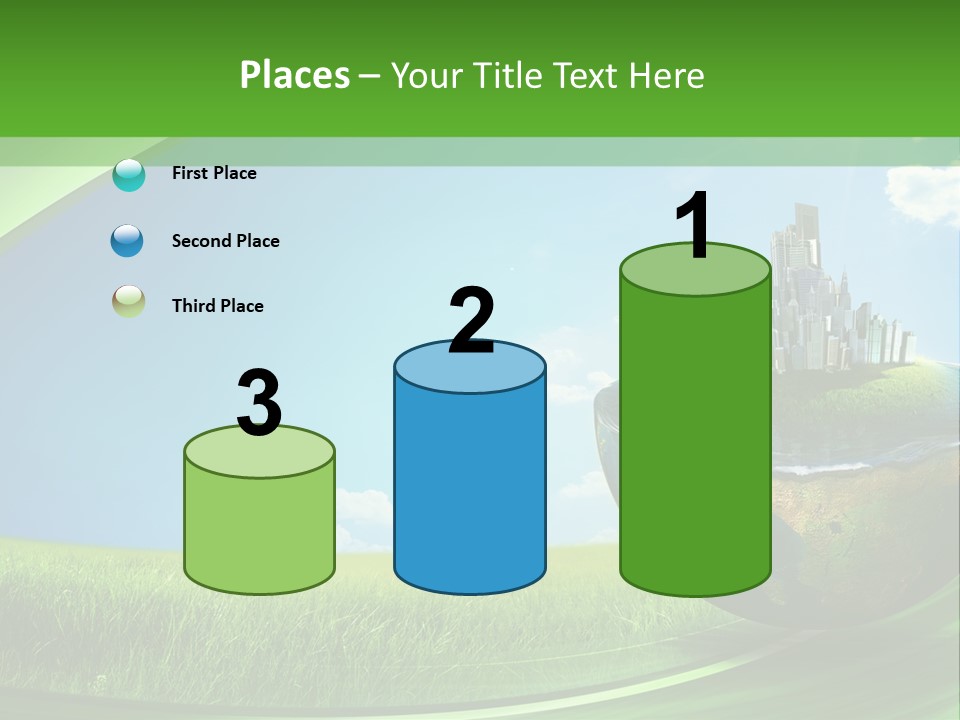 Cloud Wind Leaf PowerPoint Template