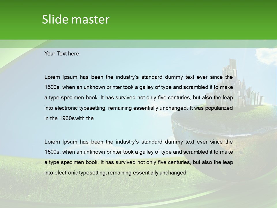 Cloud Wind Leaf PowerPoint Template