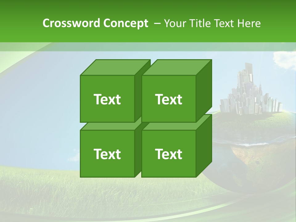 Cloud Wind Leaf PowerPoint Template