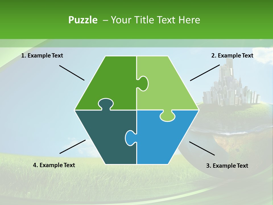 Cloud Wind Leaf PowerPoint Template