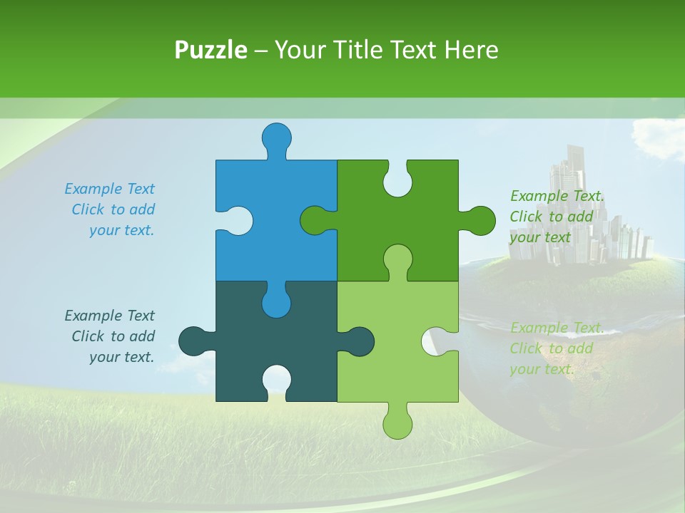 Cloud Wind Leaf PowerPoint Template