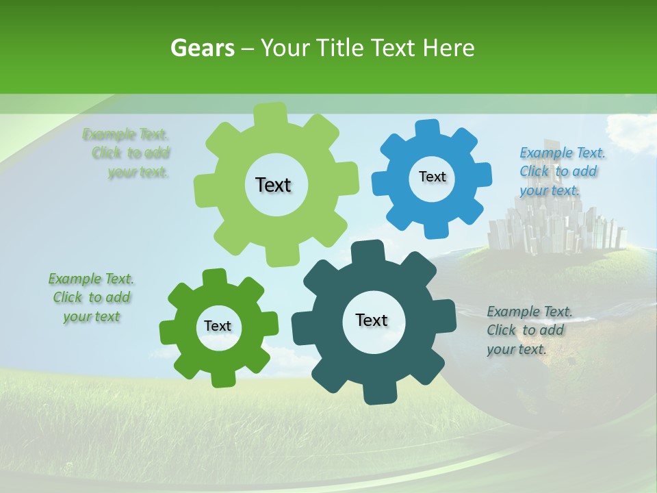 Cloud Wind Leaf PowerPoint Template