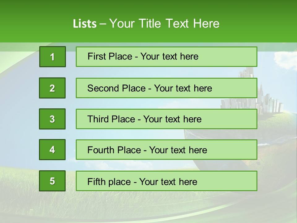 Cloud Wind Leaf PowerPoint Template