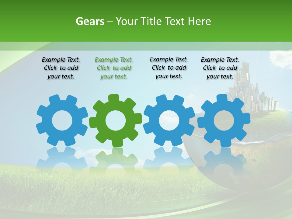 Cloud Wind Leaf PowerPoint Template