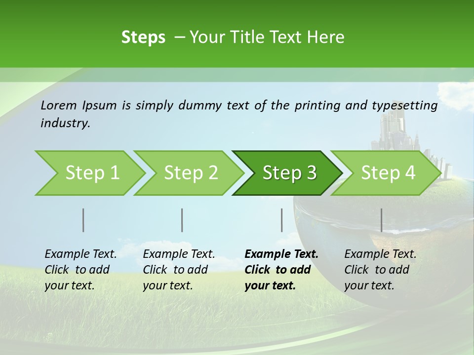 Cloud Wind Leaf PowerPoint Template