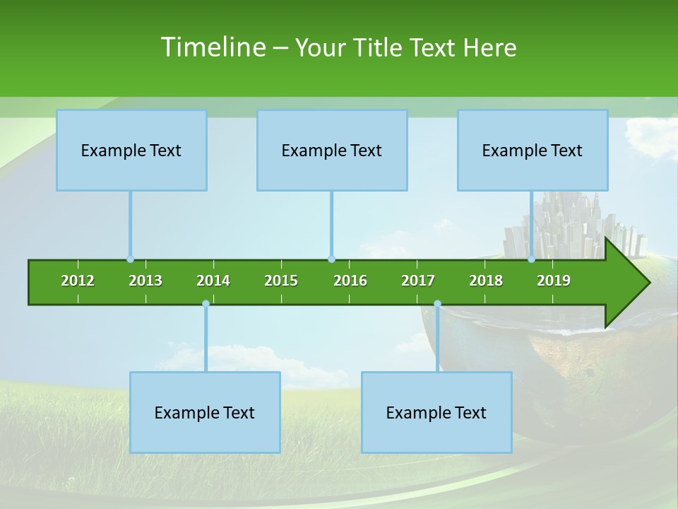 Cloud Wind Leaf PowerPoint Template