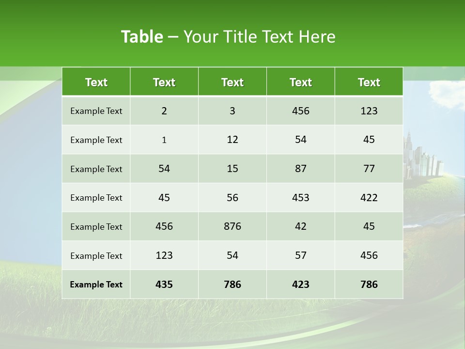 Cloud Wind Leaf PowerPoint Template