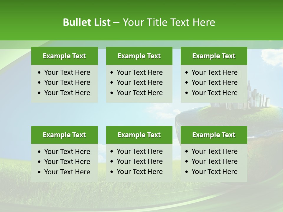 Cloud Wind Leaf PowerPoint Template