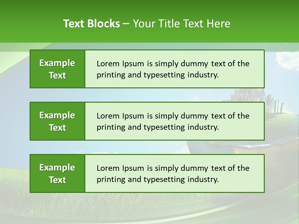 Cloud Wind Leaf PowerPoint Template