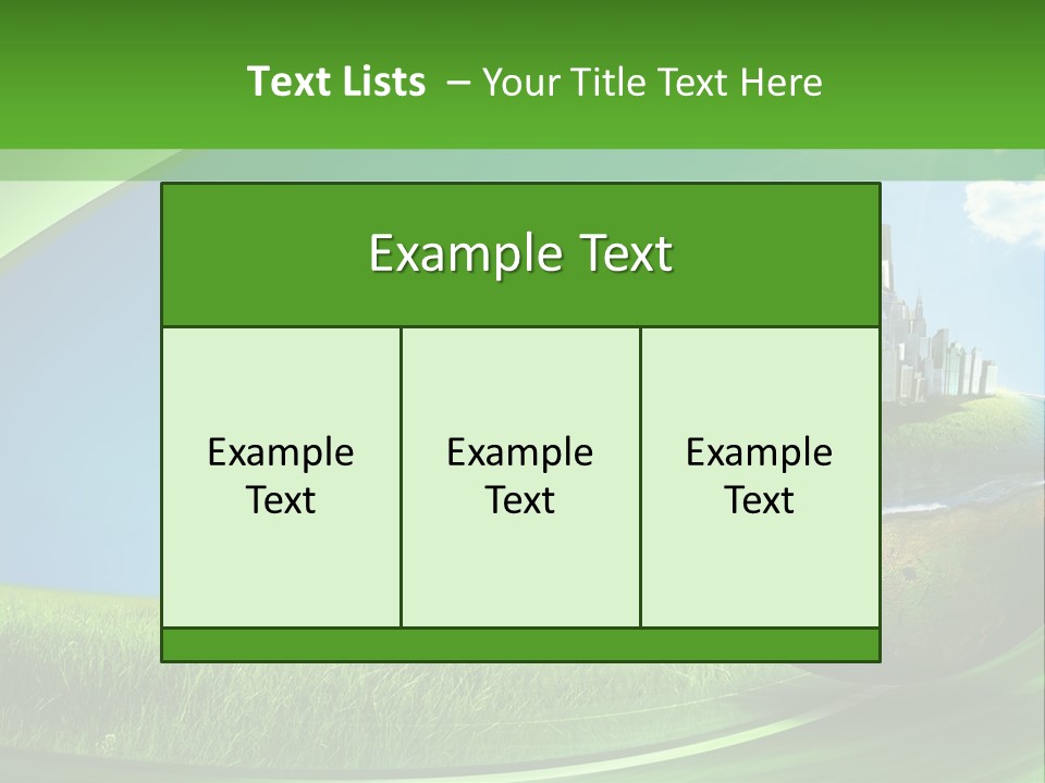 Cloud Wind Leaf PowerPoint Template