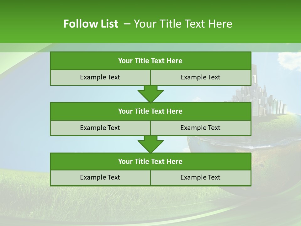 Cloud Wind Leaf PowerPoint Template
